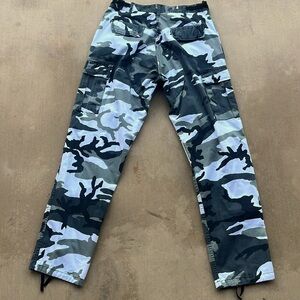 White Double Kneed Camo Pants